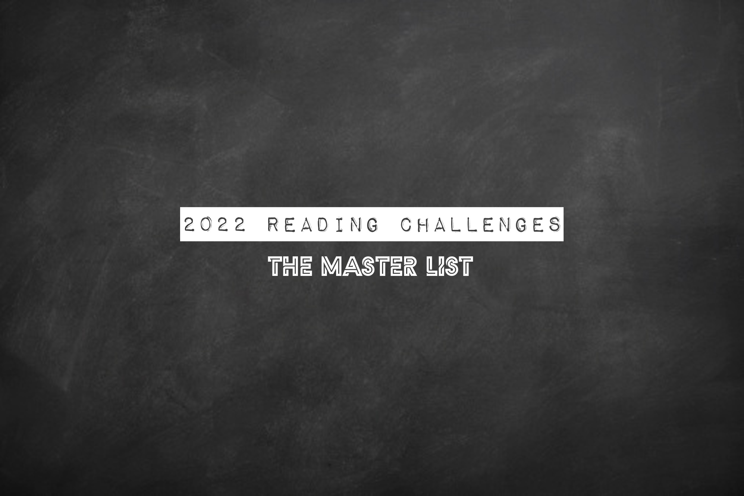 2022 reading challenges master list